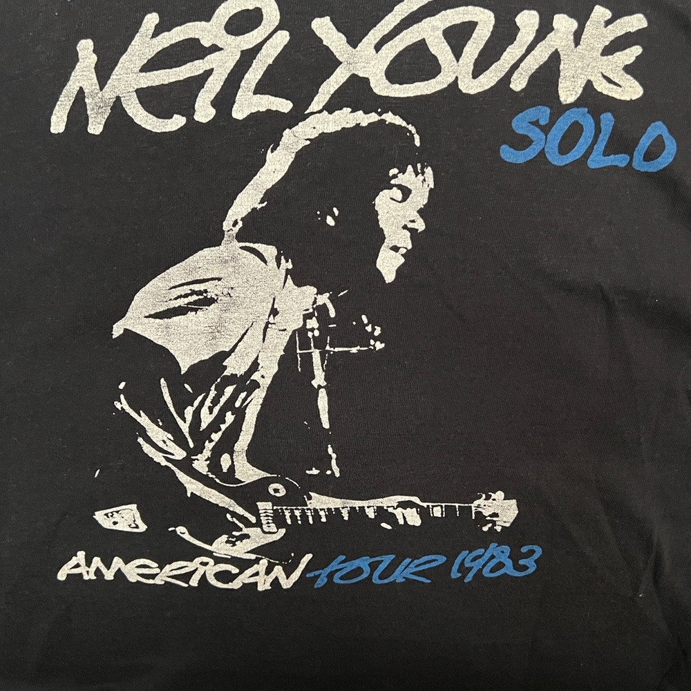 Rare Neil Young Tour Shirt 3/4 Sleeve